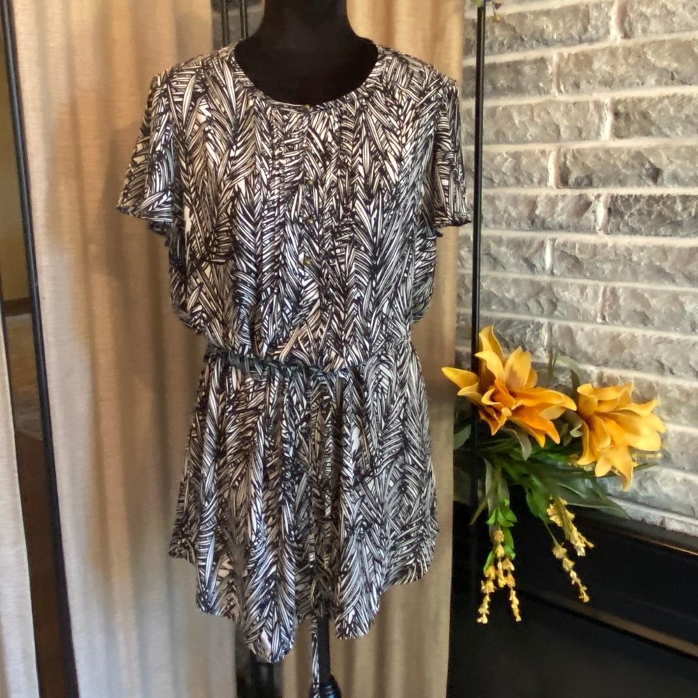 Coldwater Creek Black / White Tunic - Sz L